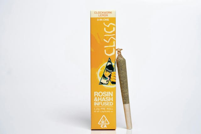 Photograph of product: Clockwork Lemon Trifecta Preroll 1.2g - 