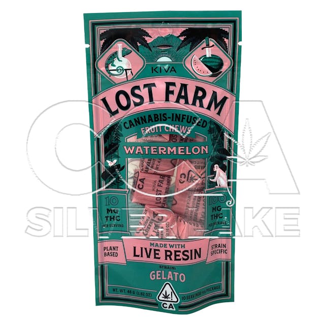 Photograph of product: Lost Farm Fruit Chews Watermelon Gelato 100mg - Fruit Chews Watermelon Gelato