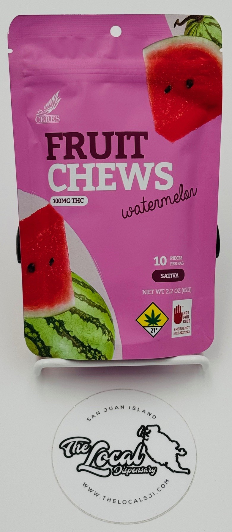 Photograph of product: Watermelon Fruit Chews - Oui'd 10pk