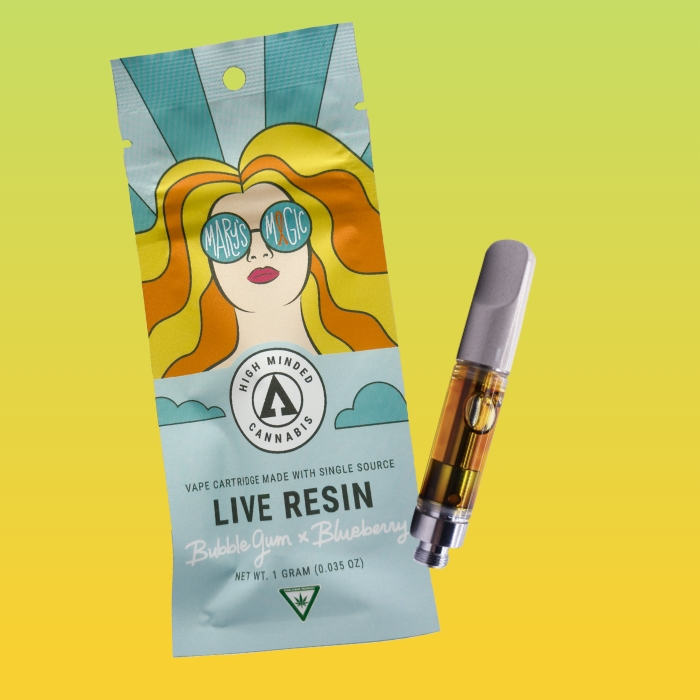 Photograph of product: High Minded - Live Resin Cartridge 1g - Mary's Magic