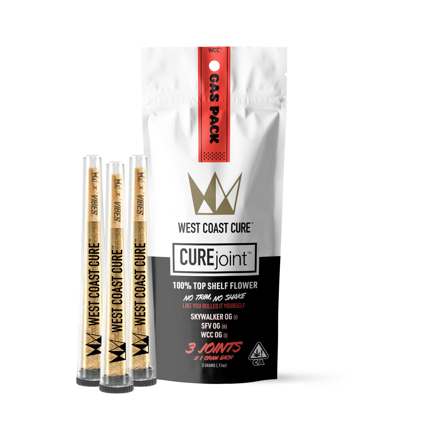 Photograph of product: West Coast Cure - Gas Pack - Indoor - Multi Joint - 3pk