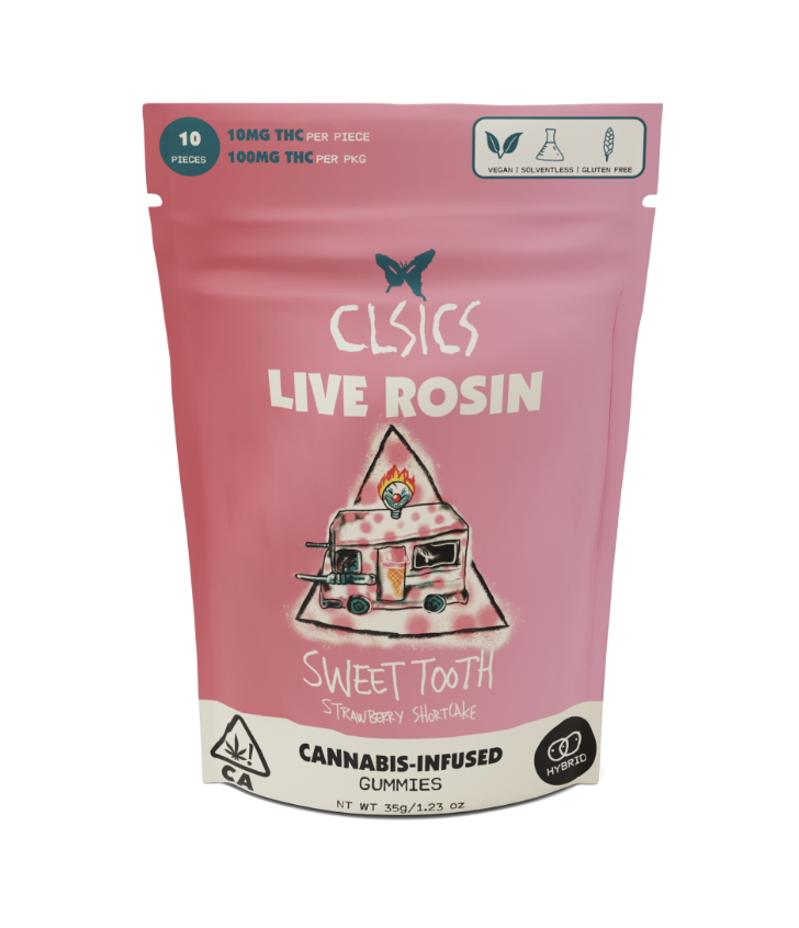 Photograph of product: STRAWBERRY SHORTCAKE SWEET TOOTH [H] ROSIN GUMMIES - 100 MG