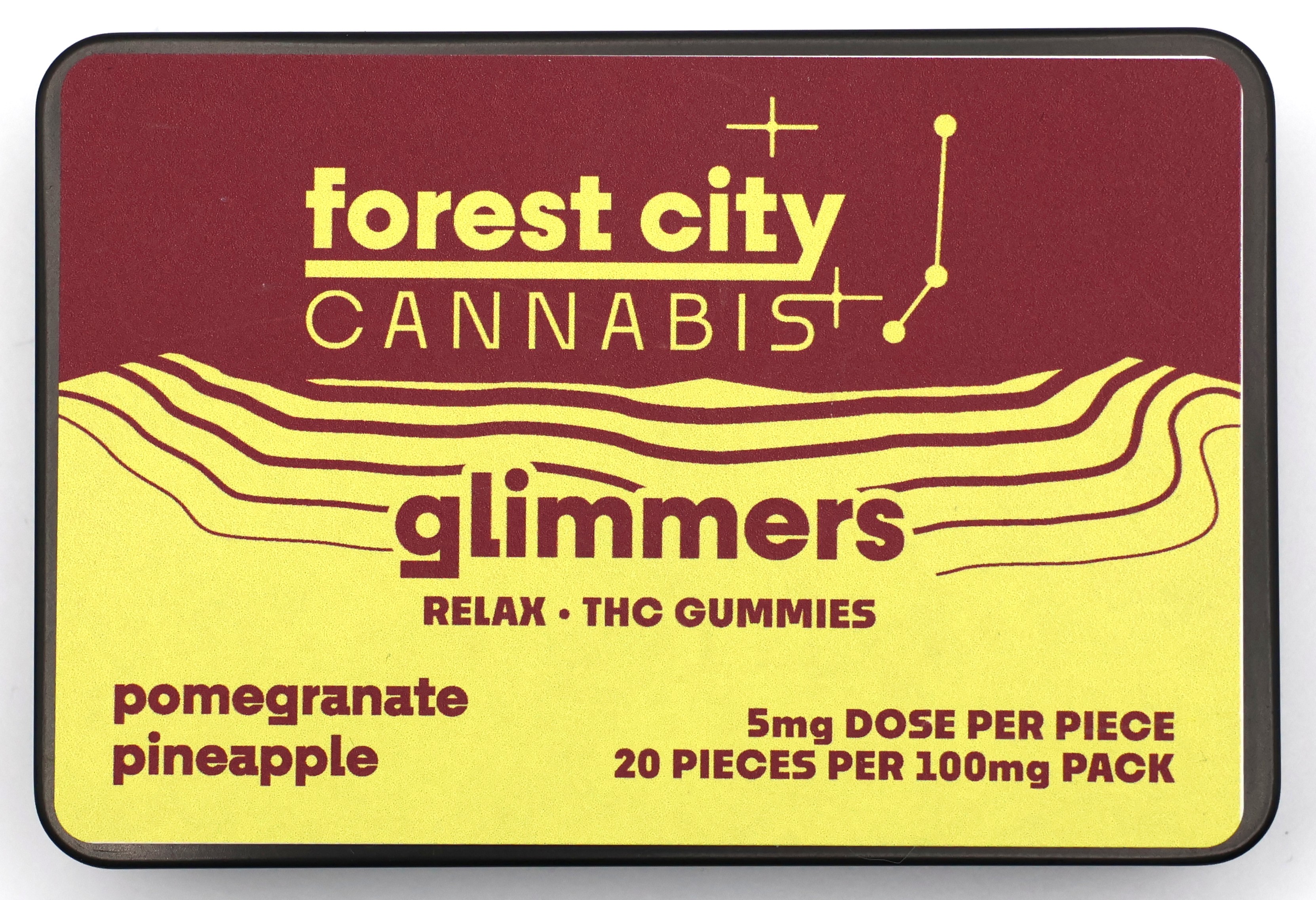 Photograph of product: Forest City Oui'd | Pomegranate x Pineapple Gummies | 100mg