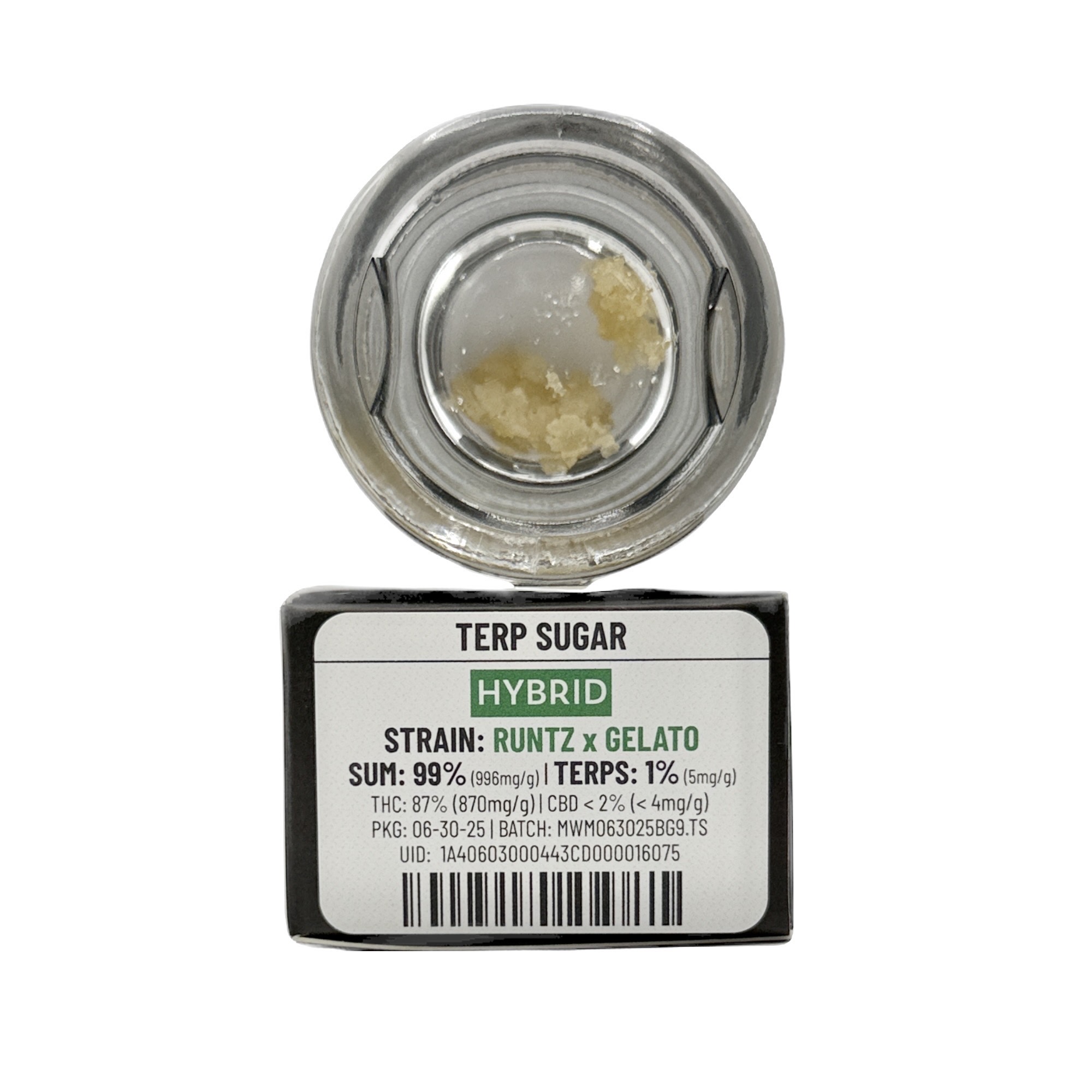 Photograph of product: RUNTZ X GELATO TERP SUGAR 1G