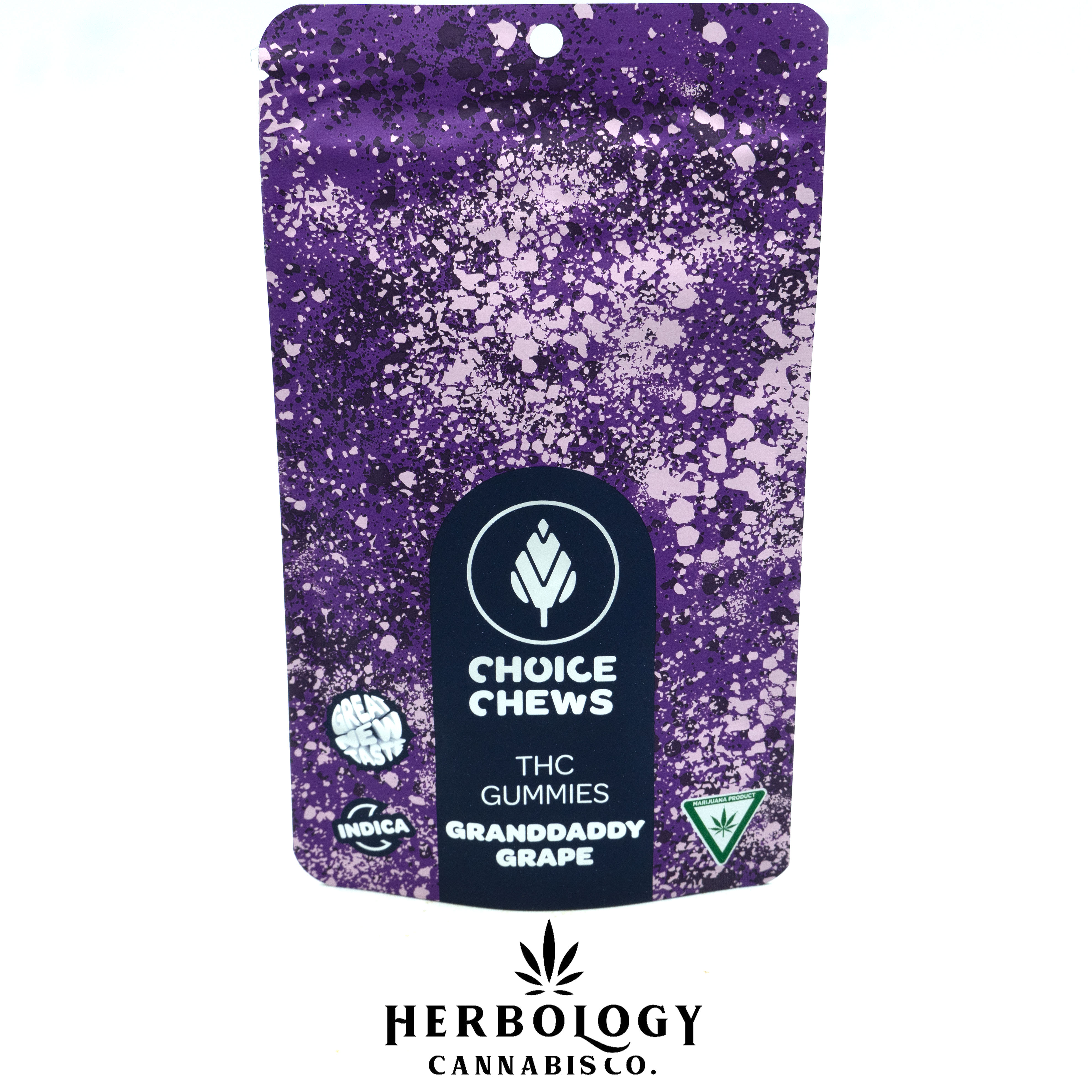 Photograph of product: Choice Chews | Gummy | Granddaddy Grape | 100mg