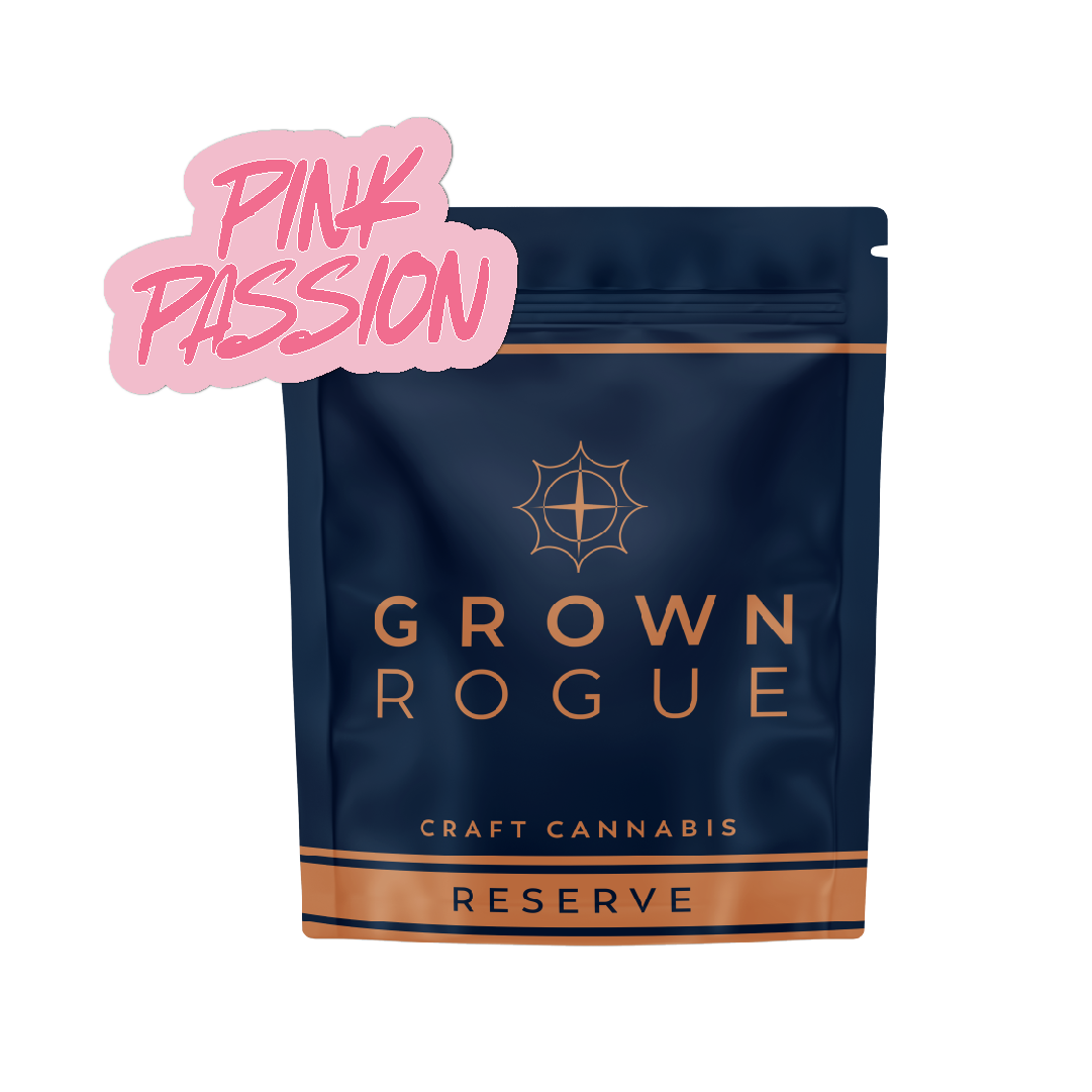 Photograph of product: Grown Rogue | Pink Passion Fruit (S-H) Reserve Flower | 3.5g