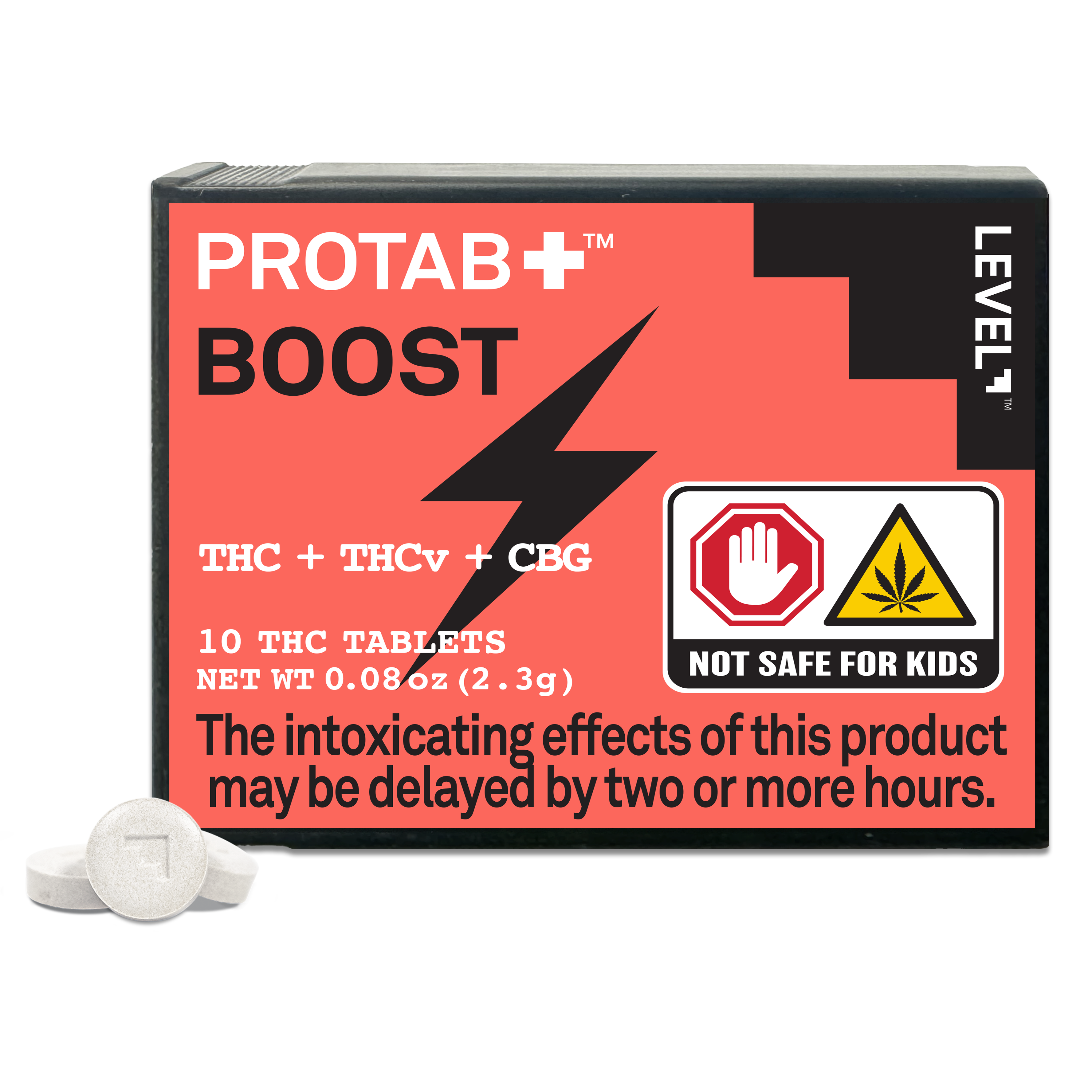 Photograph of product: Level - Boost Protab+ (TH-oui/TH-ouiv/CBG) - Tablets - 10-Pack (300mg) [S]