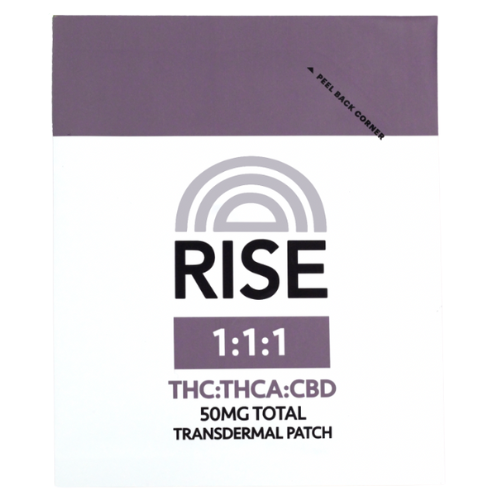 Photograph of product: Rise Transdermal Patch 1:1:1 TH-oui:TH-ouiA:CBD 50mg