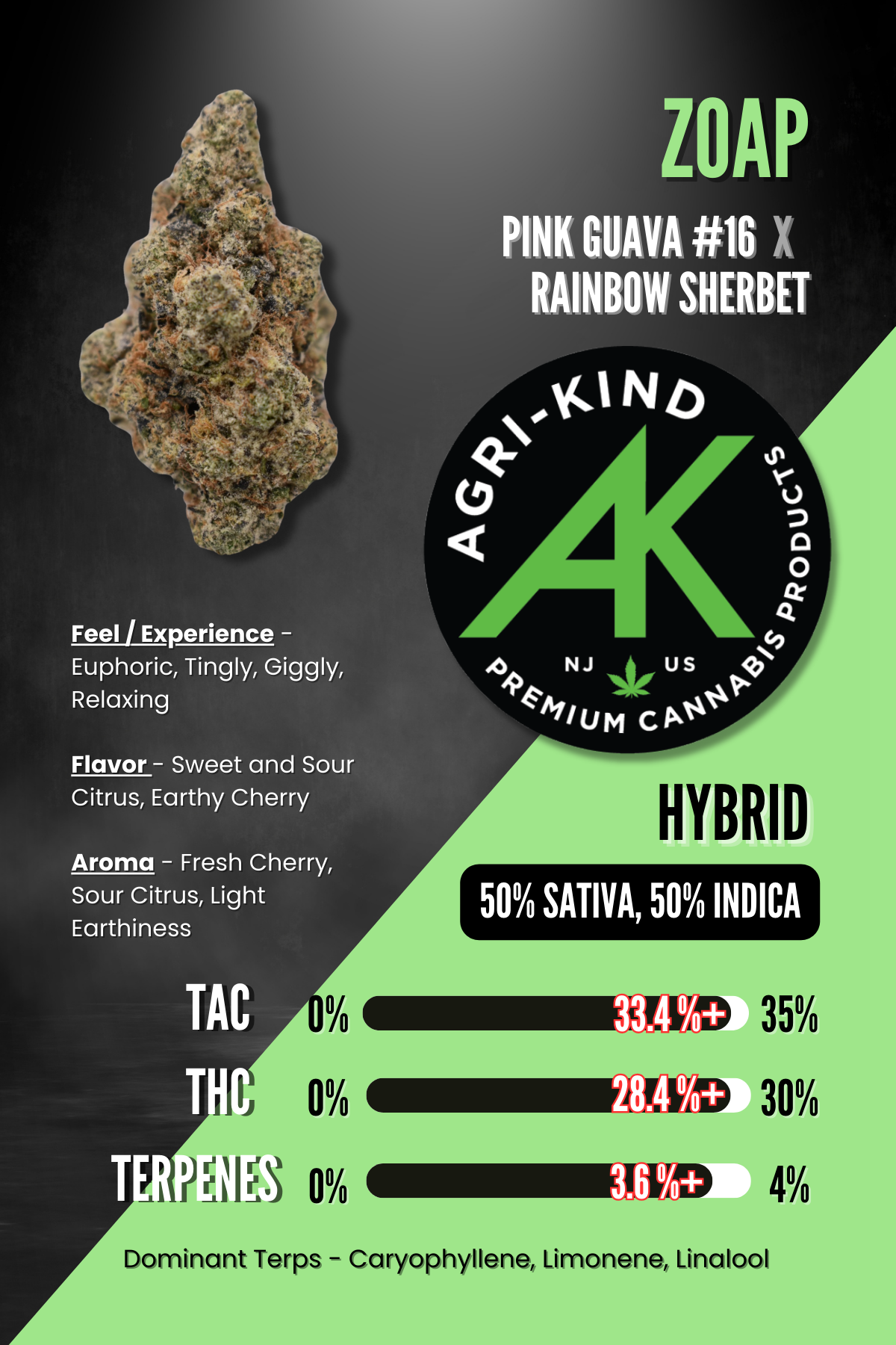 Photograph of product: Agri-Kind | Zoap | Premium Flower | 3.5g