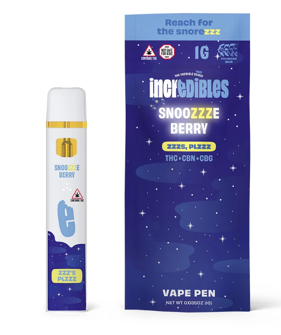Photograph of product: Snoozzzeberry 14:1:1 TH-oui:CBG:CBN: Disposable 1g