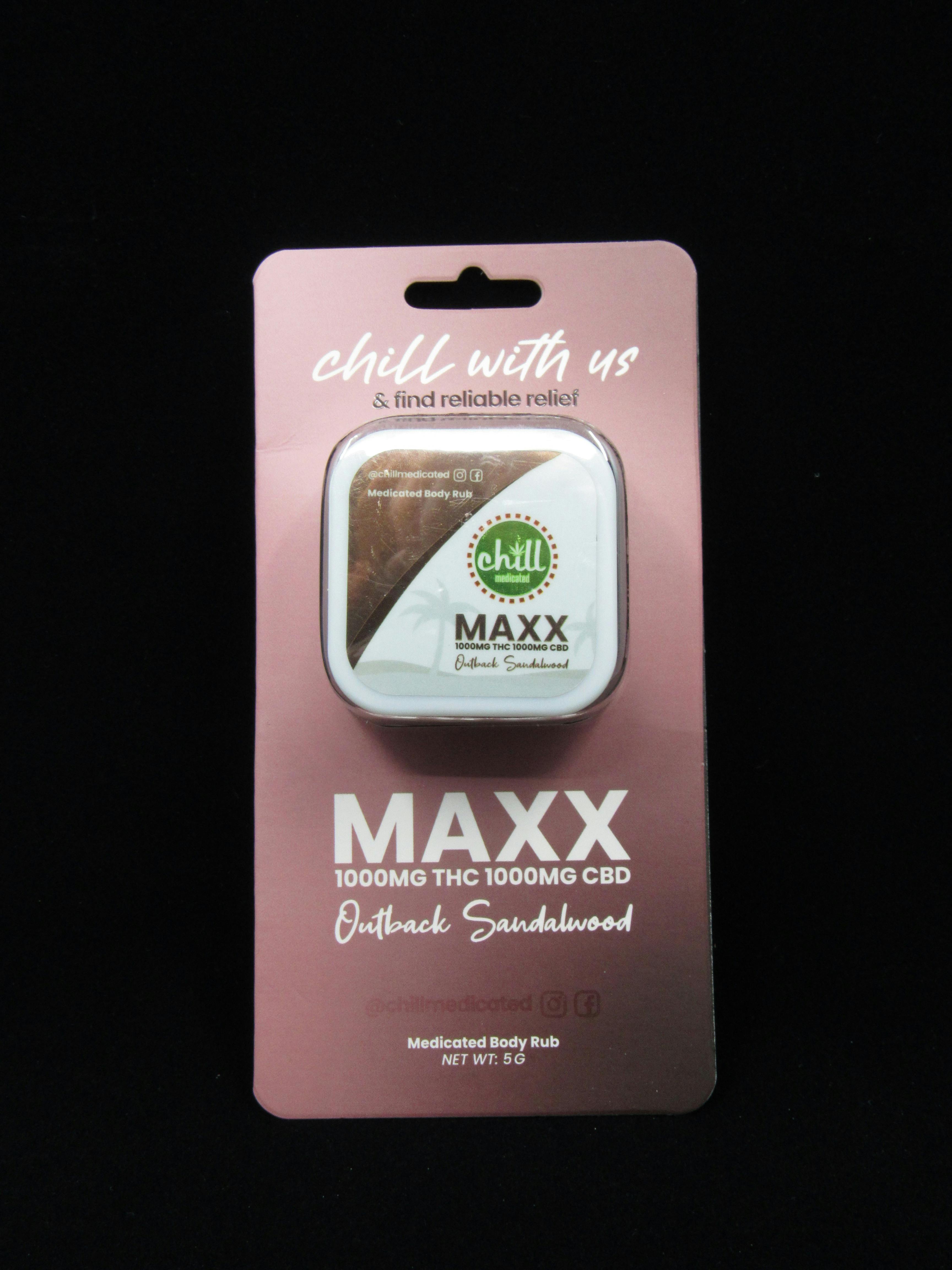 Photograph of Product: Outback sandalwood MAXX on the go rub | Chill