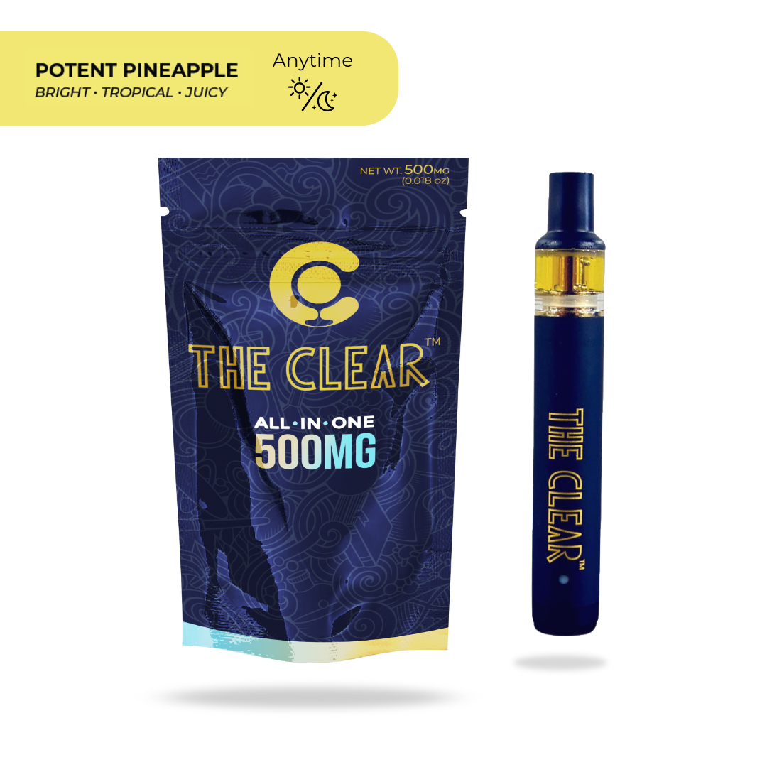 Photograph of product: The CLEAR Original All-in-One 500mg | Potent Pineapple