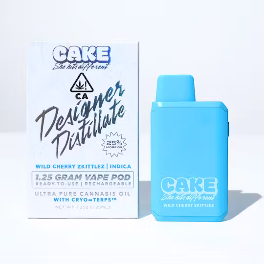 Photograph of product: Cake | Wild Cherry Zkittlez - 1.25 Grams - Oui'd - Designer Distillate