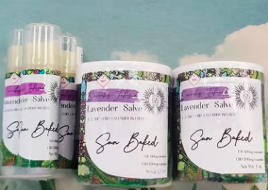 Photograph of product: Sun Baked | Lavender Salve | 500: TH-oui:CBD