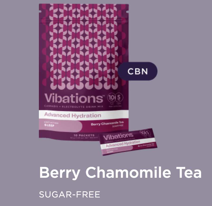 Photograph of product: Vibations | Berry Chamomile Tea w/ CBN (Sugar Free) | 50mg