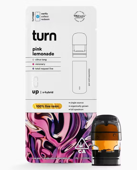 Photograph of product: Turn - Pod - Live Resin - Pink Lemonade - 1G