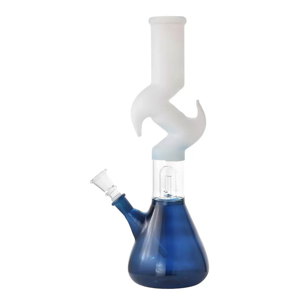 Photograph of product: 12" Single Dome Perc Frosted Art Zong Water Pipe