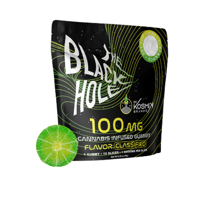 Photograph of product: KOSMIK 100MG LEMON LIME GUMMY