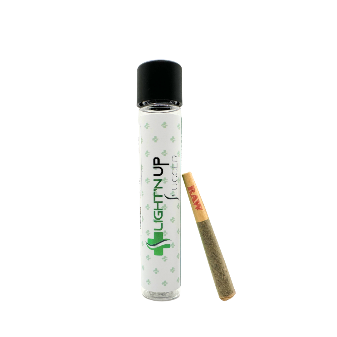 Photograph of product: Light'N Up | Sluggers | Super Boof | au chocolat Rosin Infused Preroll | 1.2
