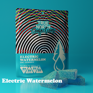 Photograph of product: True North - Gummies - 200mg 4x50mg - Electric Watermelon