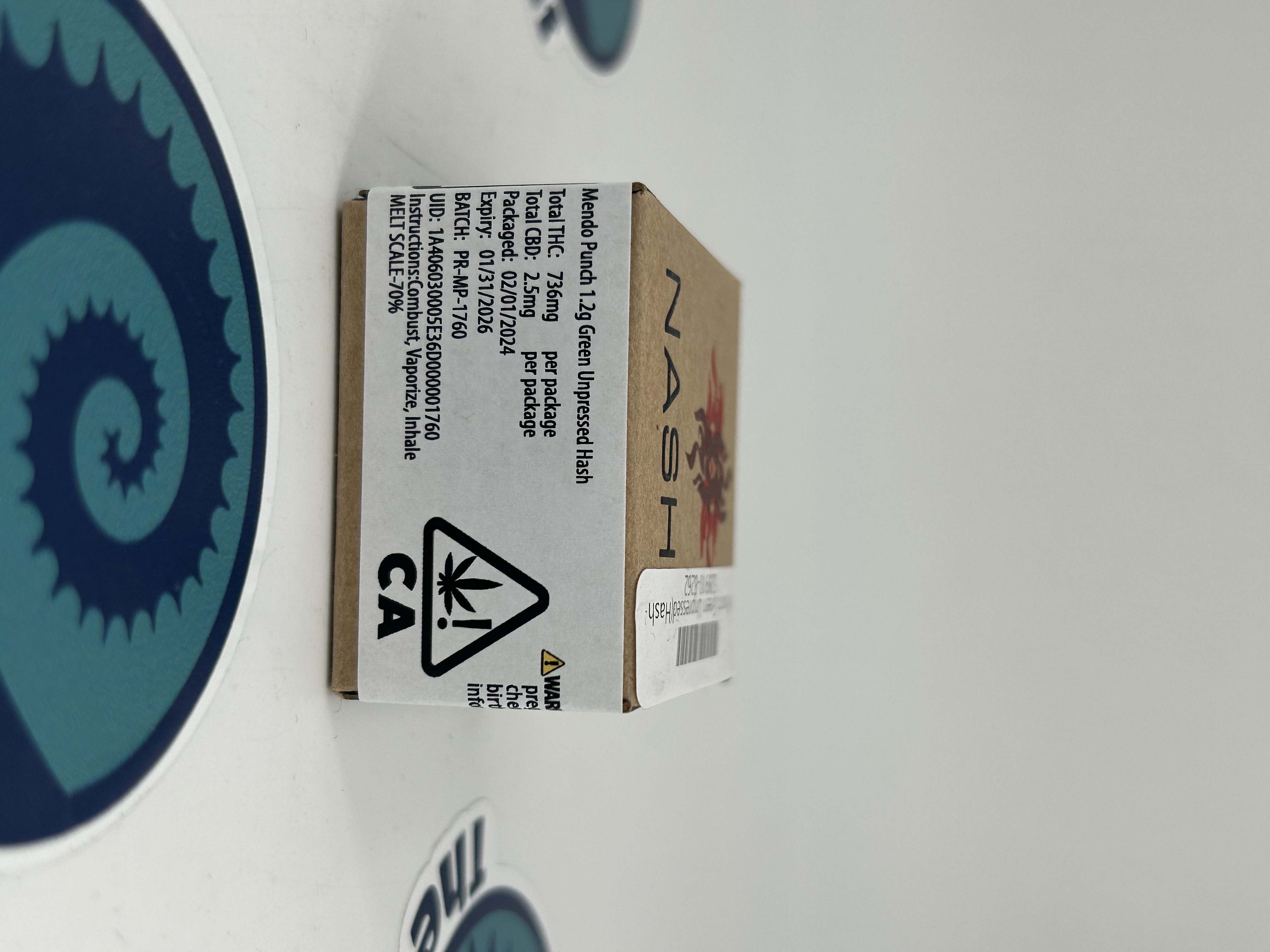 Photograph of product: Mendo Punch Green Unpressed - au chocolat-1.2g