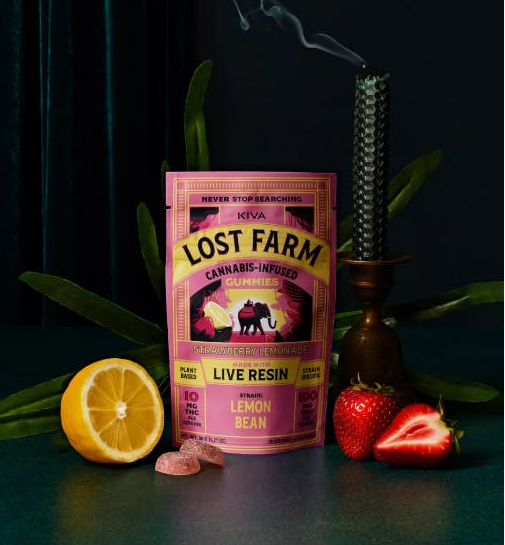 Photograph of product: Edible* - Lost Farms - Strawberry Lemonade Live Resin gummies (S) - 100mg (10pk)