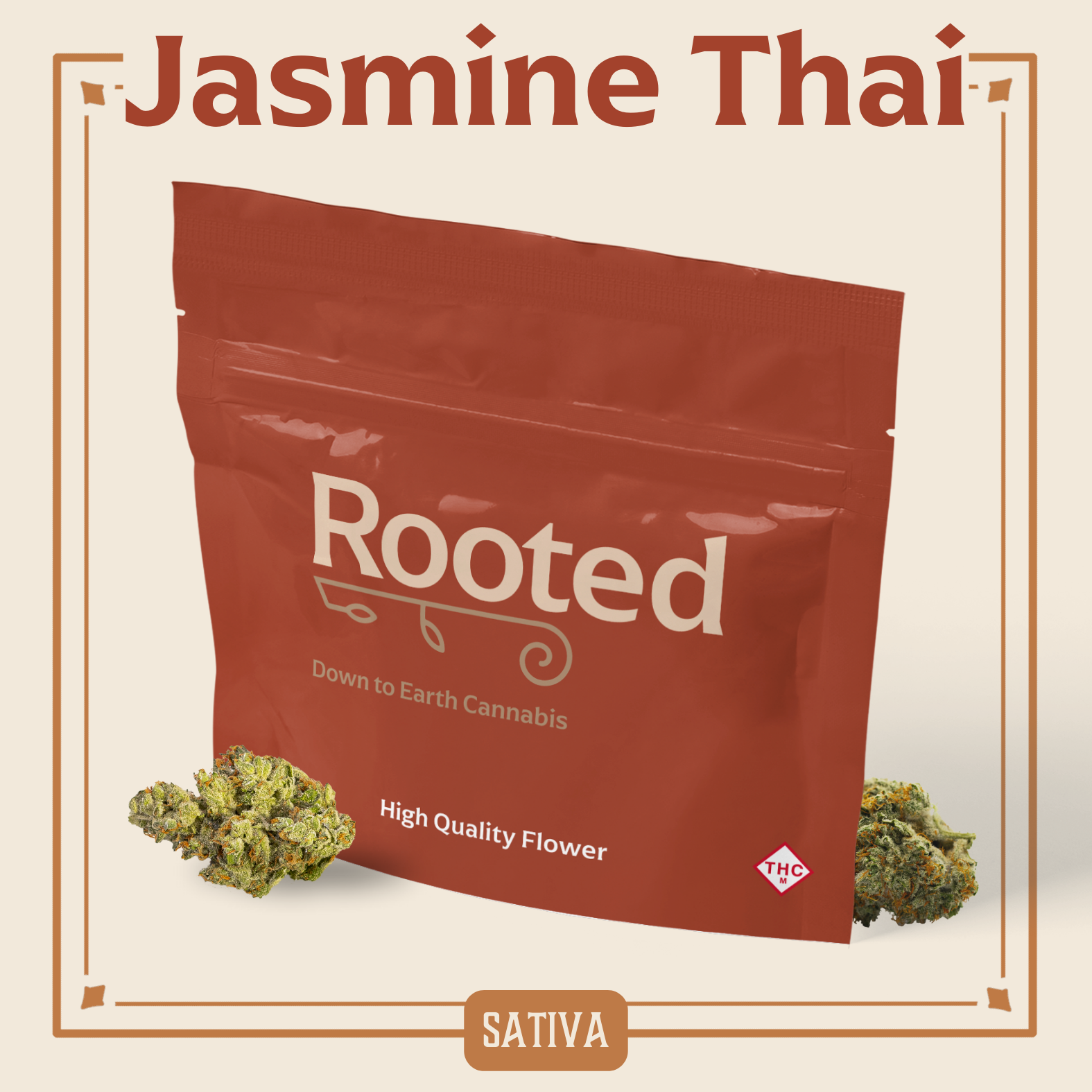 Photograph of product: ROOTED - JASMINE THAI 3.5 GRAMS