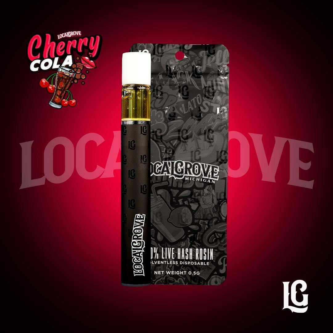 Photograph of product: Local Grove - .5g au chocolat Rosin Disposable - Cherry Cola