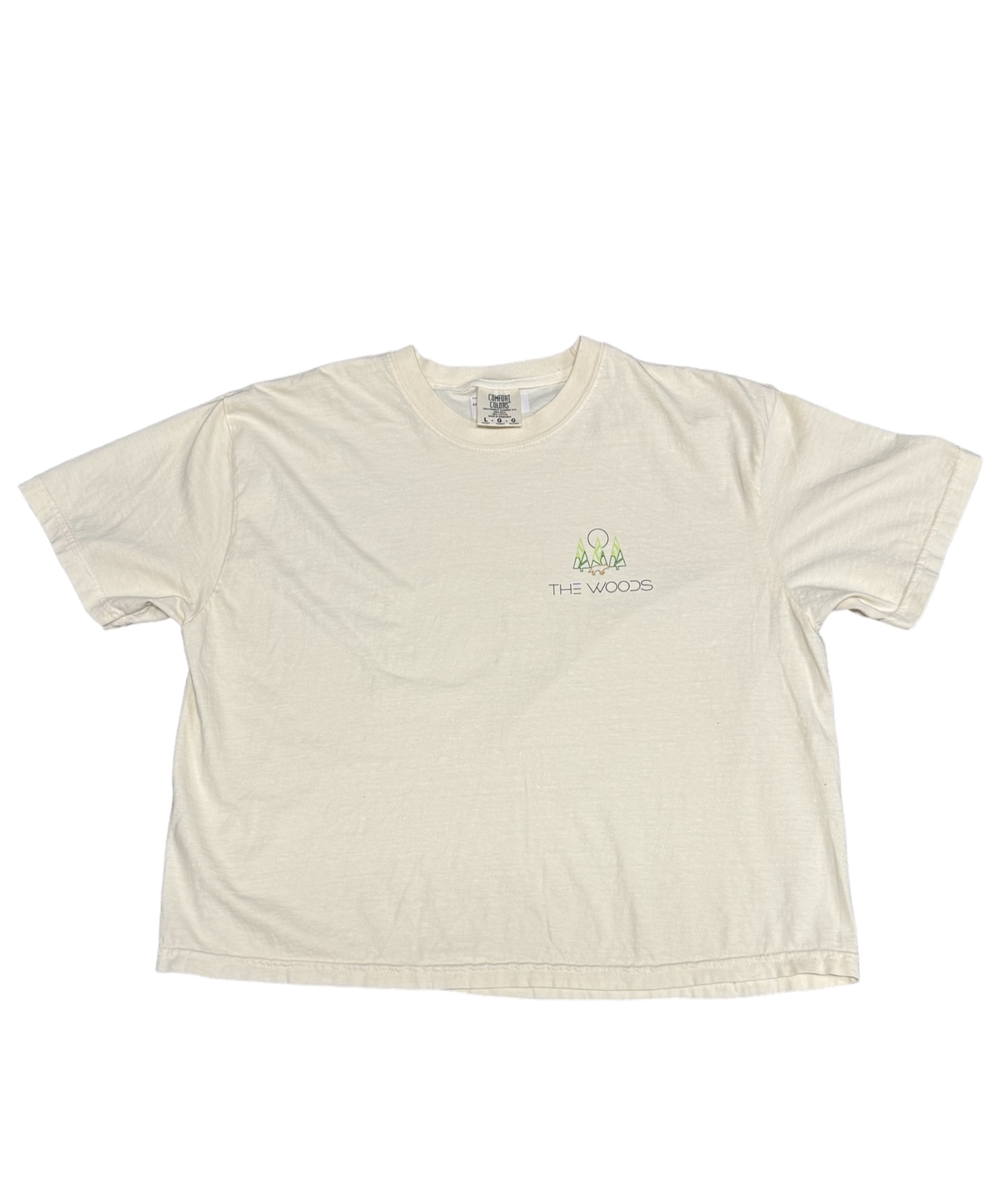 Photograph of product: Cream Crop Top W/Logo Xl Xxl