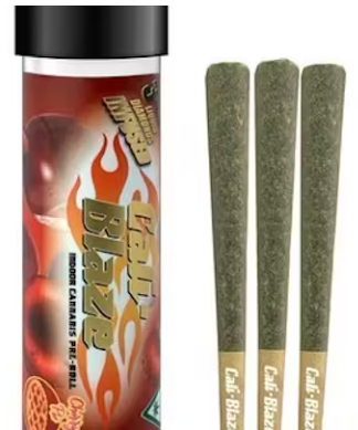 Photograph of product: 1G CHERRY PIE INFUSED TARANTULA PRE-ROLL 3 PACK