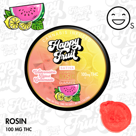 Photograph of product: Watermelon Lifted Lemonade Rosin Gummies : 100mg TH-oui - 