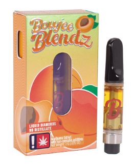 Photograph of product: Boujee Blendz | Apricot | Flavored Live Diamonds Cartridge 1g