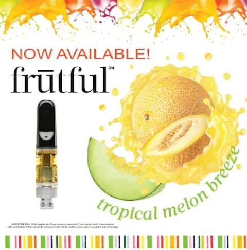 Photograph of product: Tropical Melon Breeze 1g Distillate Cartridge