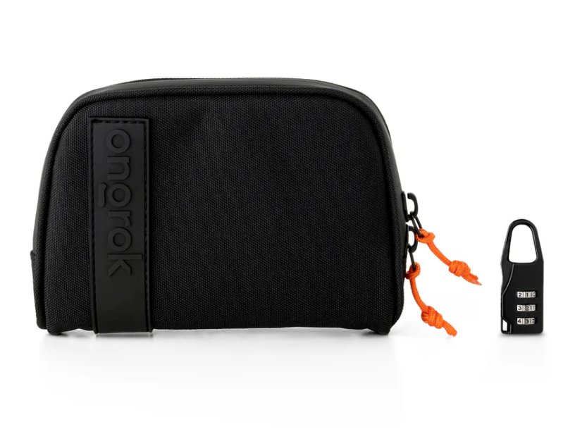 Photograph of product: ONGROK | Smell Proof Carbon Lined Wrist Bag | 4 x 6"| Black