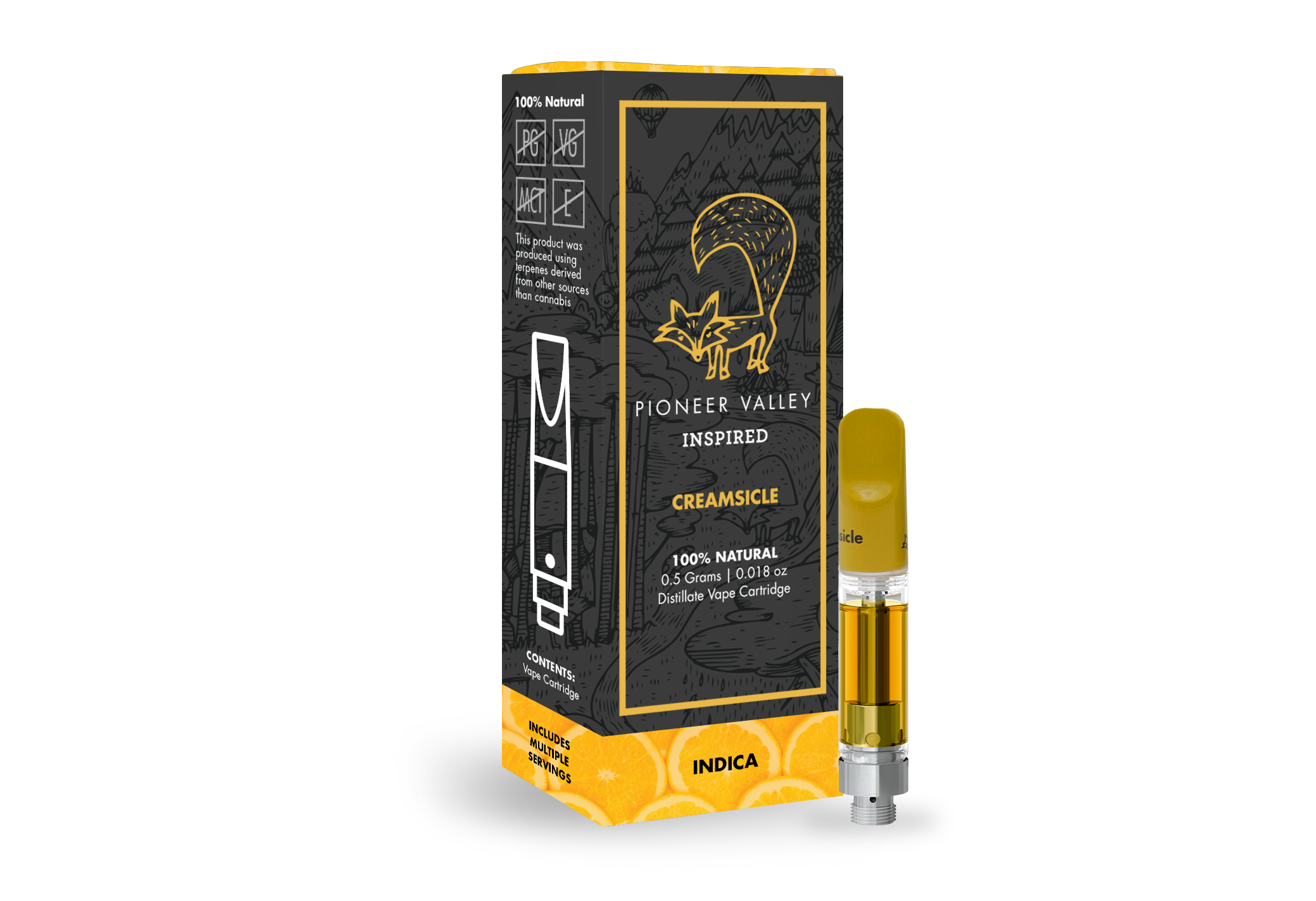 Photograph of Product: Creamsicle Distillate Cartridge | 0.5g - Pioneer Valley