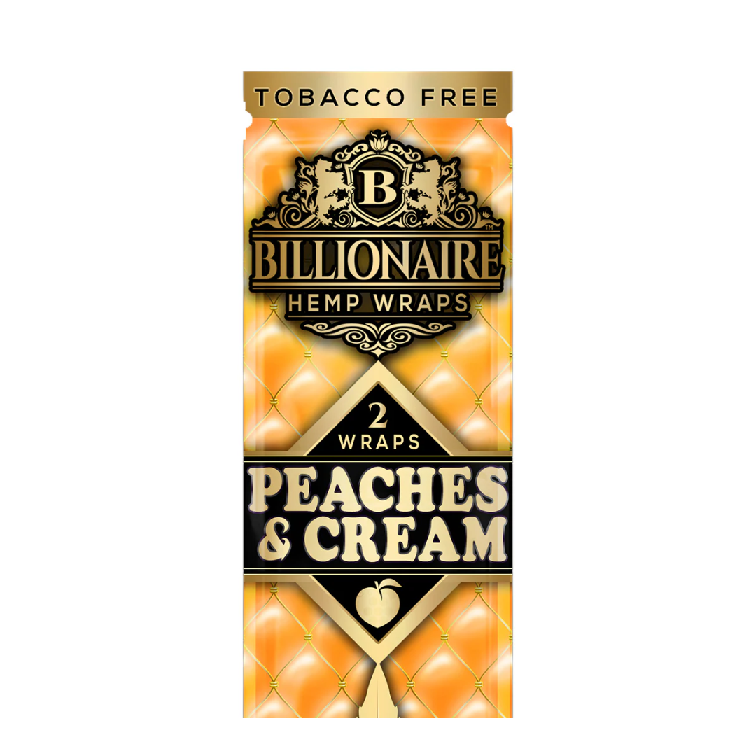 Photograph of product: Billionaire | Peaches & Cream Hemp Wraps | 2 Pack