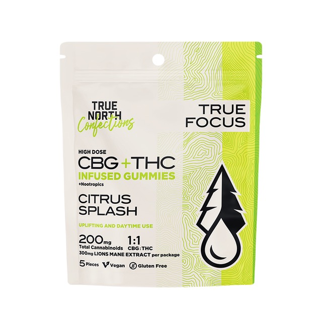 Photograph of product: True North | Citrus Splash | 1:1 TH-oui:CBG | 200mg