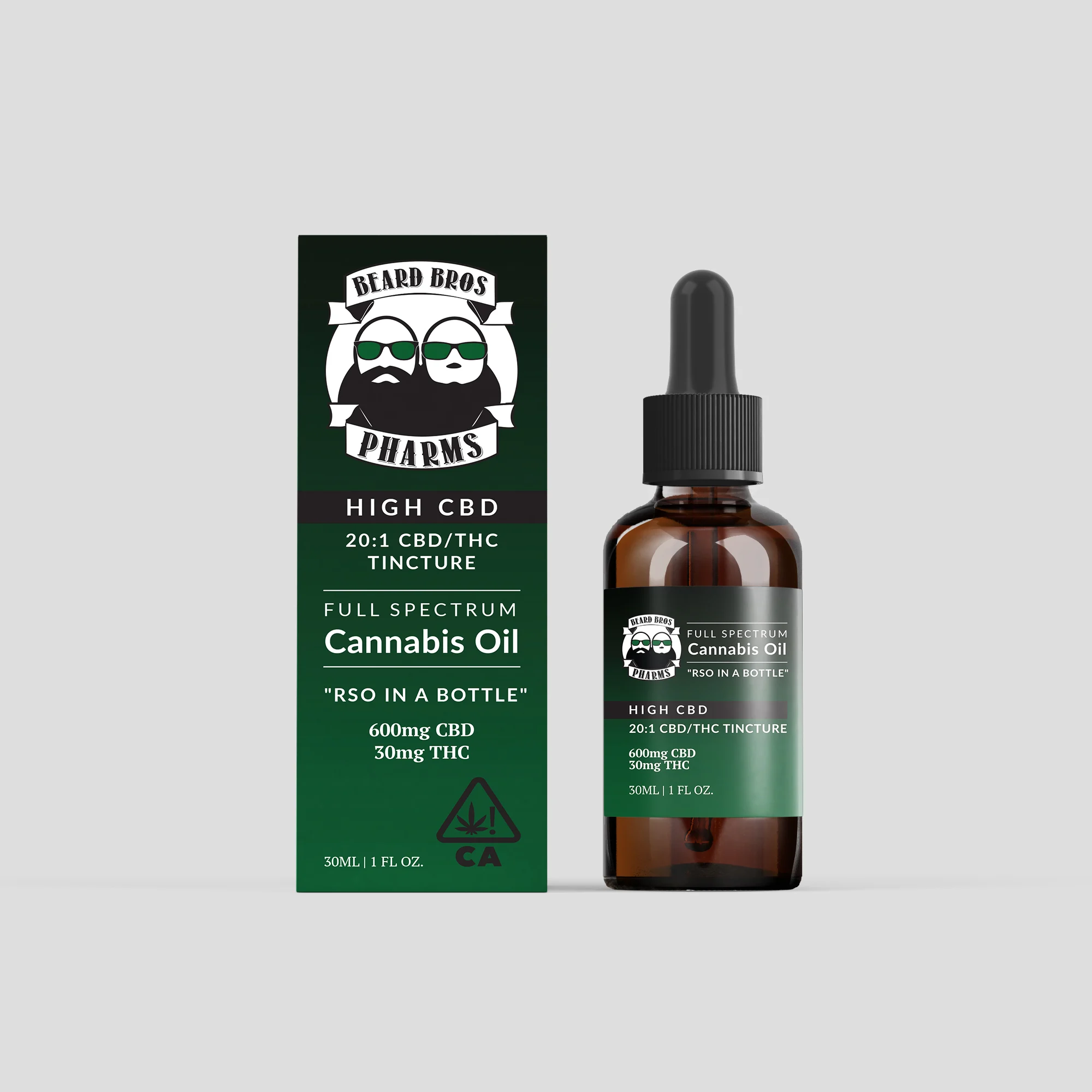 Photograph of product: Beard Brothers | RSO Tincture 20:1 | High CBD