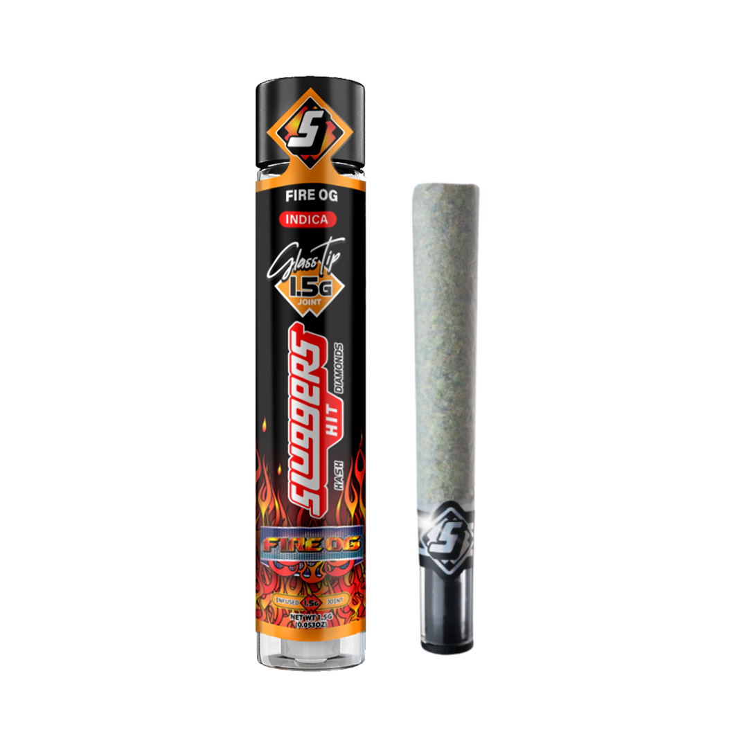 Photograph of product: Sluggers - Infused Preroll - Fire OG (I) (1.5g)
