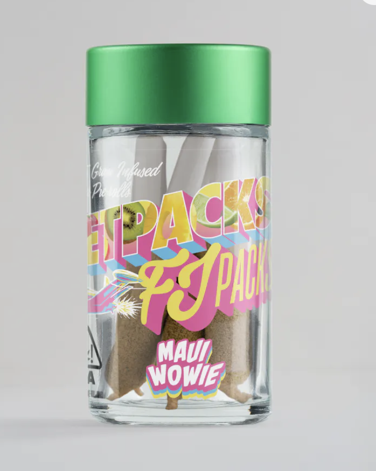 Photograph of product: Jetpacks | Maui Wowie | Live Resin Infused | 5pk | 2.5g