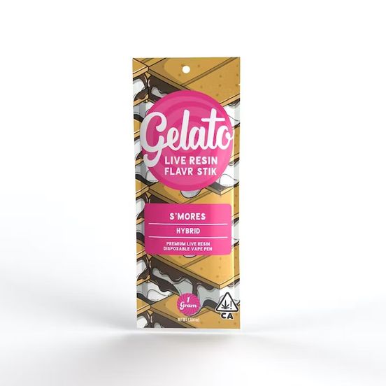 Photograph of product: Gelato Live Resin AIO Vape S'mores 1g - 