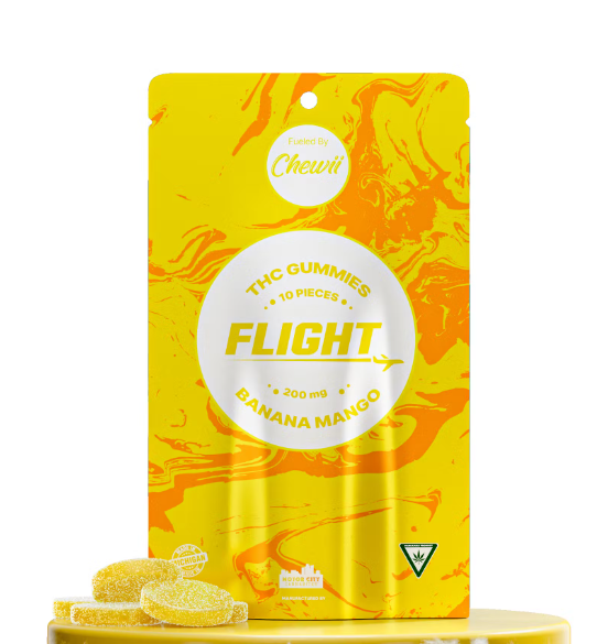 Photograph of Product: Flight - Banana Mango Gummies 200mg (4pc)