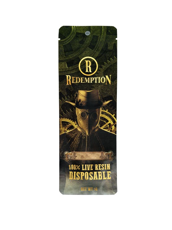 Photograph of product: Redemption - VSOP 1g Live Resin Disposable (Hybrid Oui'd)