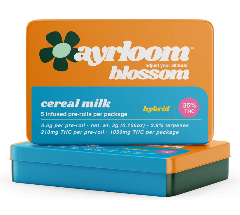 Photograph of product: Ayrloom Blossom | Cereal Milk | Pre-Roll 5 Pack | 3g