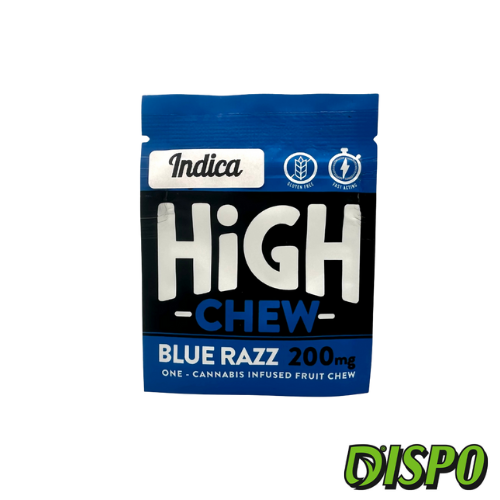 Photograph of product: High Chew - Blue Razz 200mg Gummies