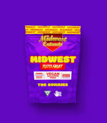 Photograph of product: Tutti Fruit | Midwest Extracts | Gummies | 200mg