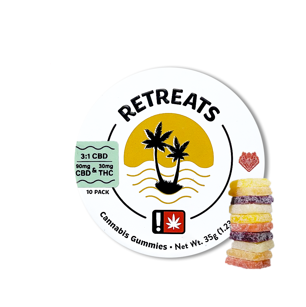 Photograph of product: 1:1:1 CBG/CBD Retreats 10-Pack
