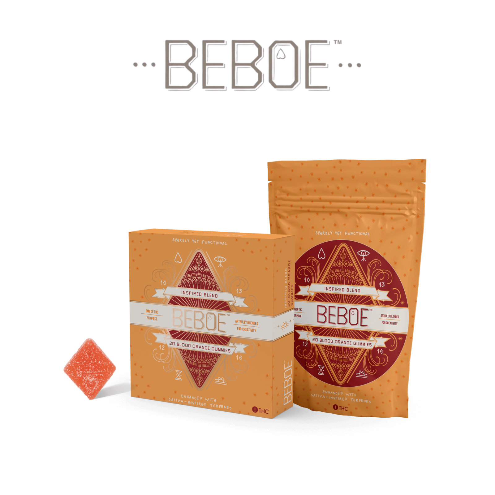 Photograph of product: Beboe Gummies 20pk | Blood Orange (Inspired Blend)