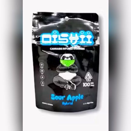 Photograph of product: Sour Apple Gummies 100mg - 