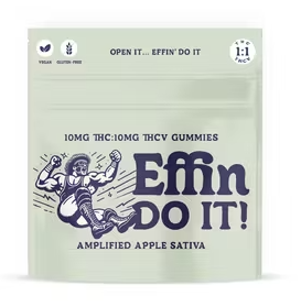 Photograph of product: Effin | Do It Amplified Apple | 1:1 | TH-oui:TH-ouiV | Gummies | 10pk | 100mg